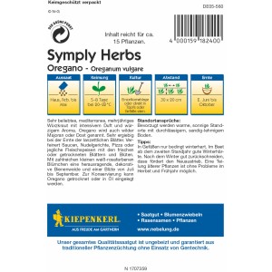 Kiepenkerl Oregano Multipille: Samenpackung für mediterranes Küchenkraut.