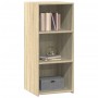 vidaXL Sideboard Sonoma-Eiche, 40x41x93 cm, Holzwerkstoff, Wohnzimmerschrank mit drei Fächern.