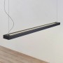Moderne, schwarze LED Büroleuchte Cuna aus Aluminium für das Arbeitszimmer.