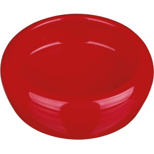 Roter Trixie Keramiknapf für Kaninchen, 400 ml, Durchmesser 13 cm.