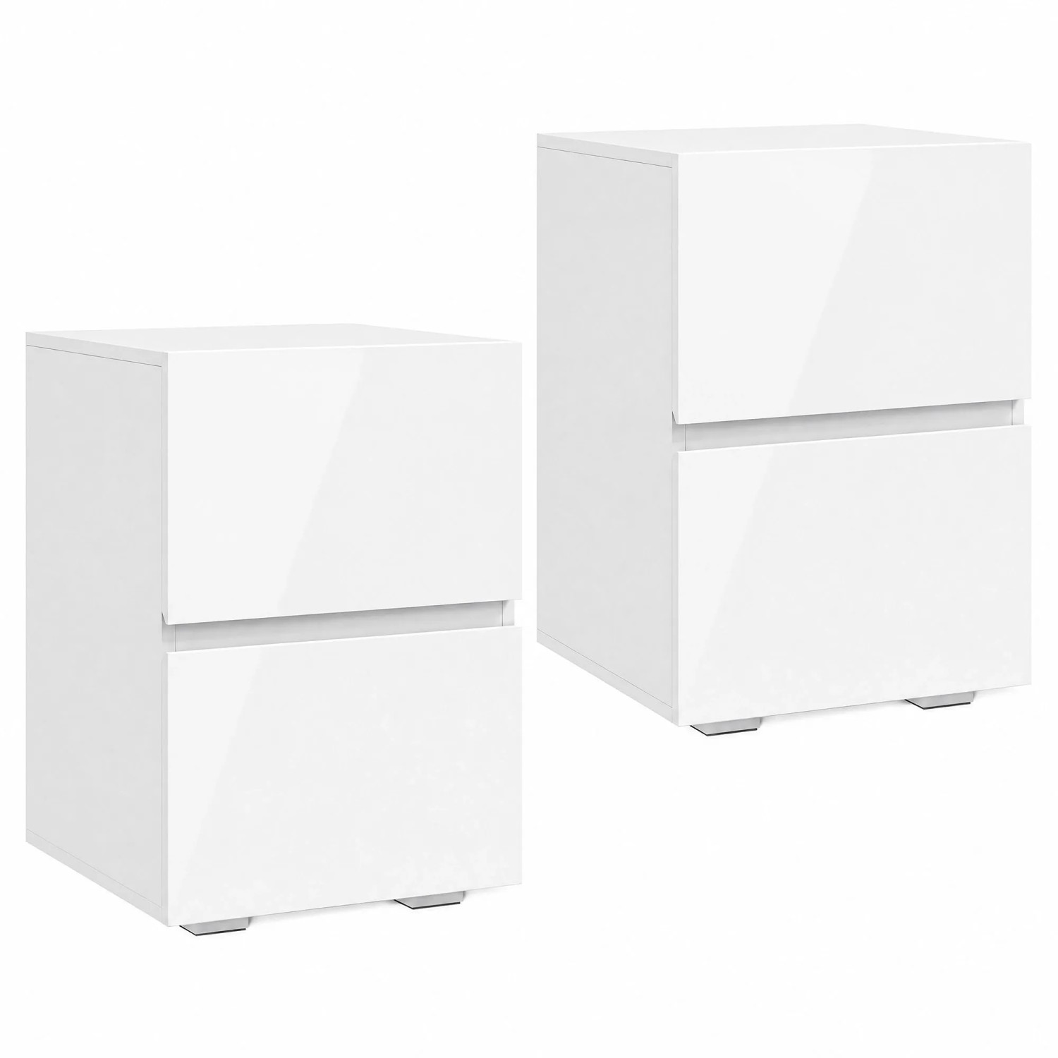 HOMCOM Nachttisch MDF 40 x 40 x 58 cm Weiß