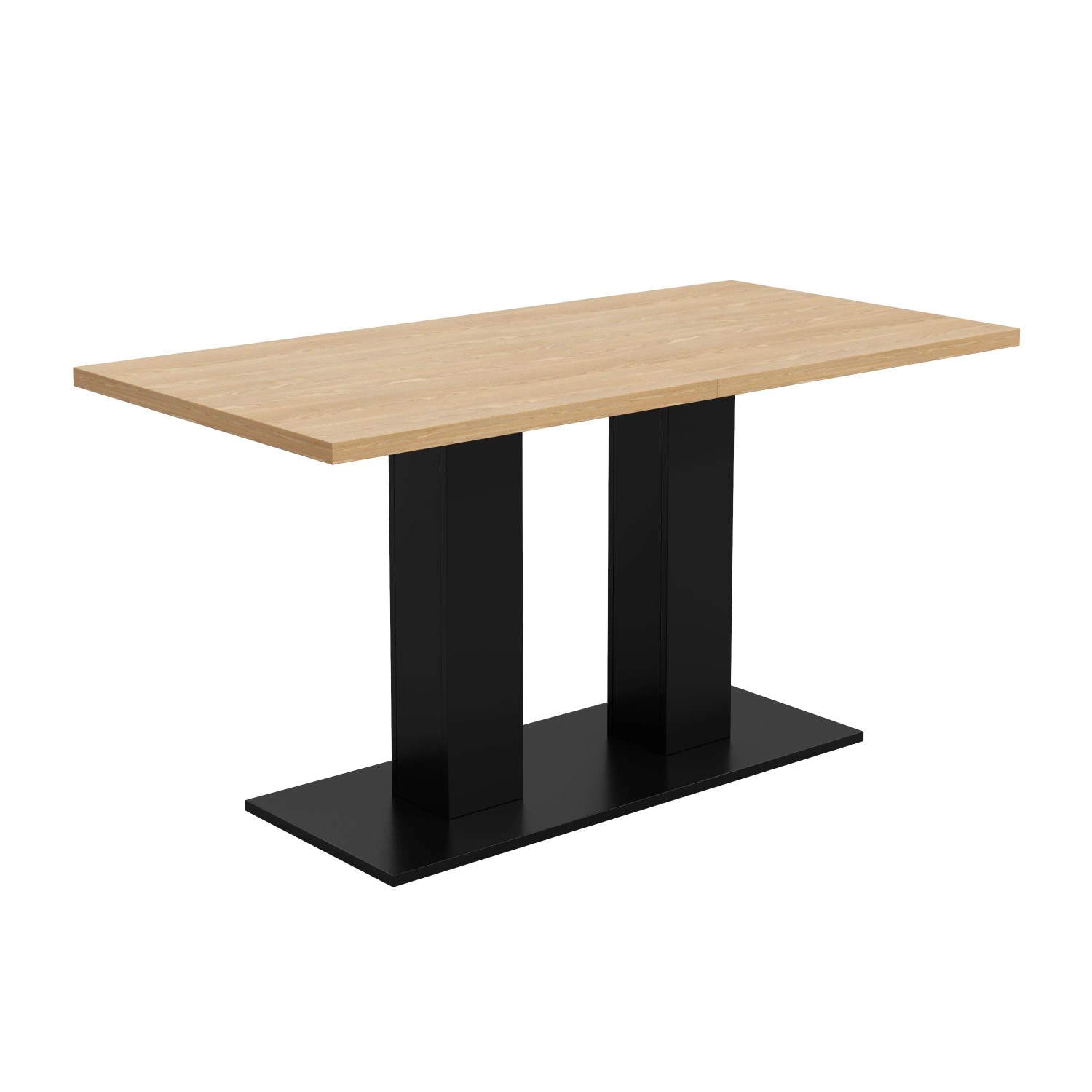 okwish Esstisch mit Ausziehbar Funktion 6-8 Personen 180x70x75cm Naturholzfarbe