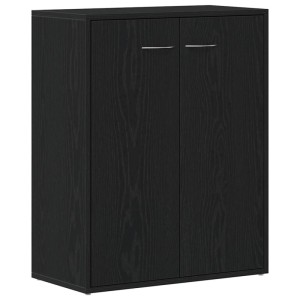 vidaXL Sideboard in Schwarz Eiche Optik, 60x30x75 cm, aus Holzwerkstoff.