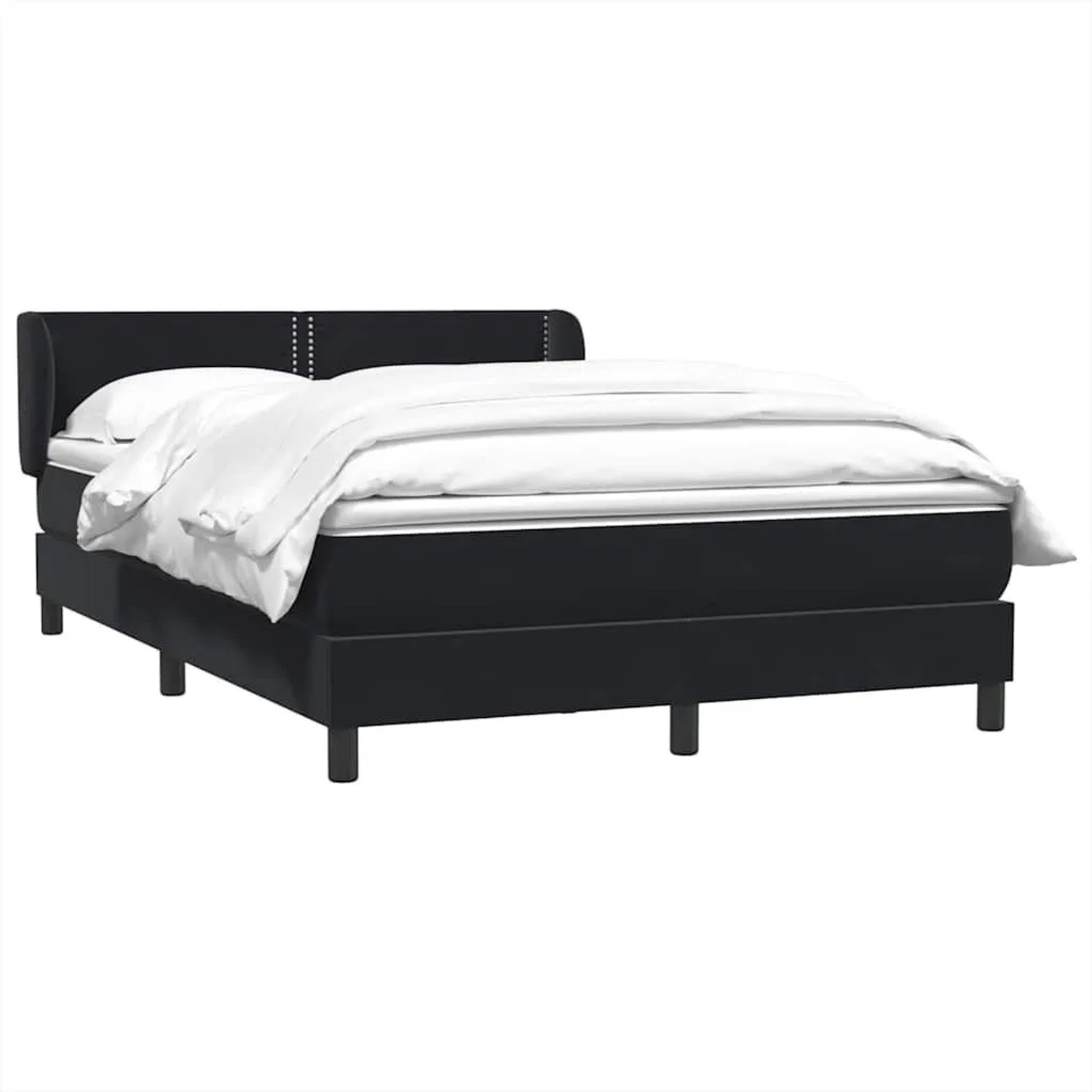 vidaXL Boxspringbett mit Matratze Schwarz 160x220 cm Samt 3317489 günstig online kaufen