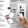 Balter EVO-HD Video-Türsprechanlage: Silber-schwarze Türstation, Smartphone mit App für Live-Video, Türöffnung & Aufnahmen.