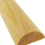 Halbrundstab aus Kiefernholz, 28x13x900 mm, für kreative Raumgestaltung.