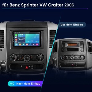 Junsun Autoradio Für Benz Sprinter VW Crafter 2006 Linux