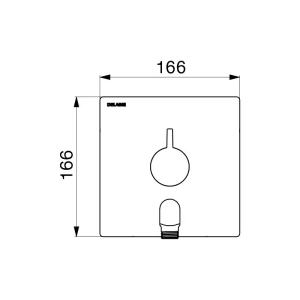 Delabie SECURITHERM Unterputz-Thermostatarmatur Set 2/2 mit Anschlussbogen.