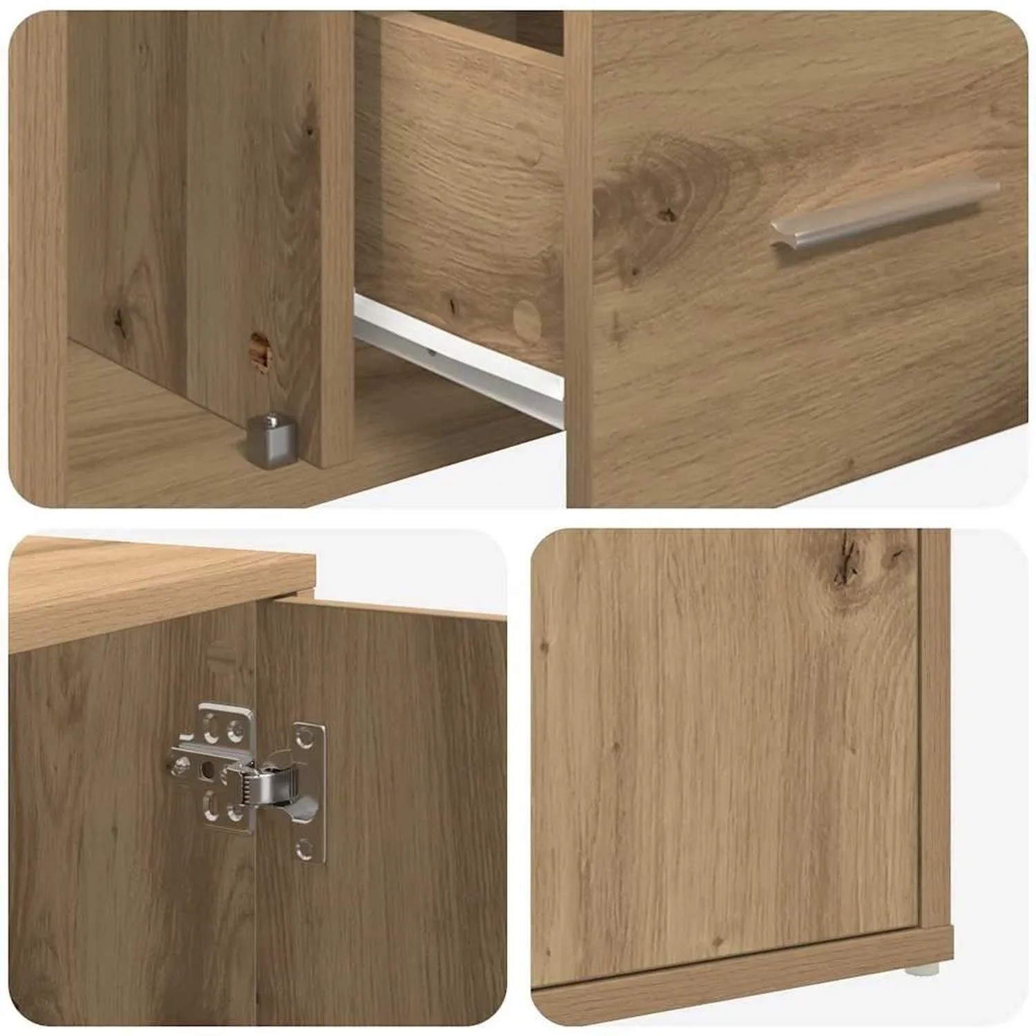 vidaXL Eckregal Artisan-Eiche 200x40x45 cm Holzwerkstoff 3307836_13