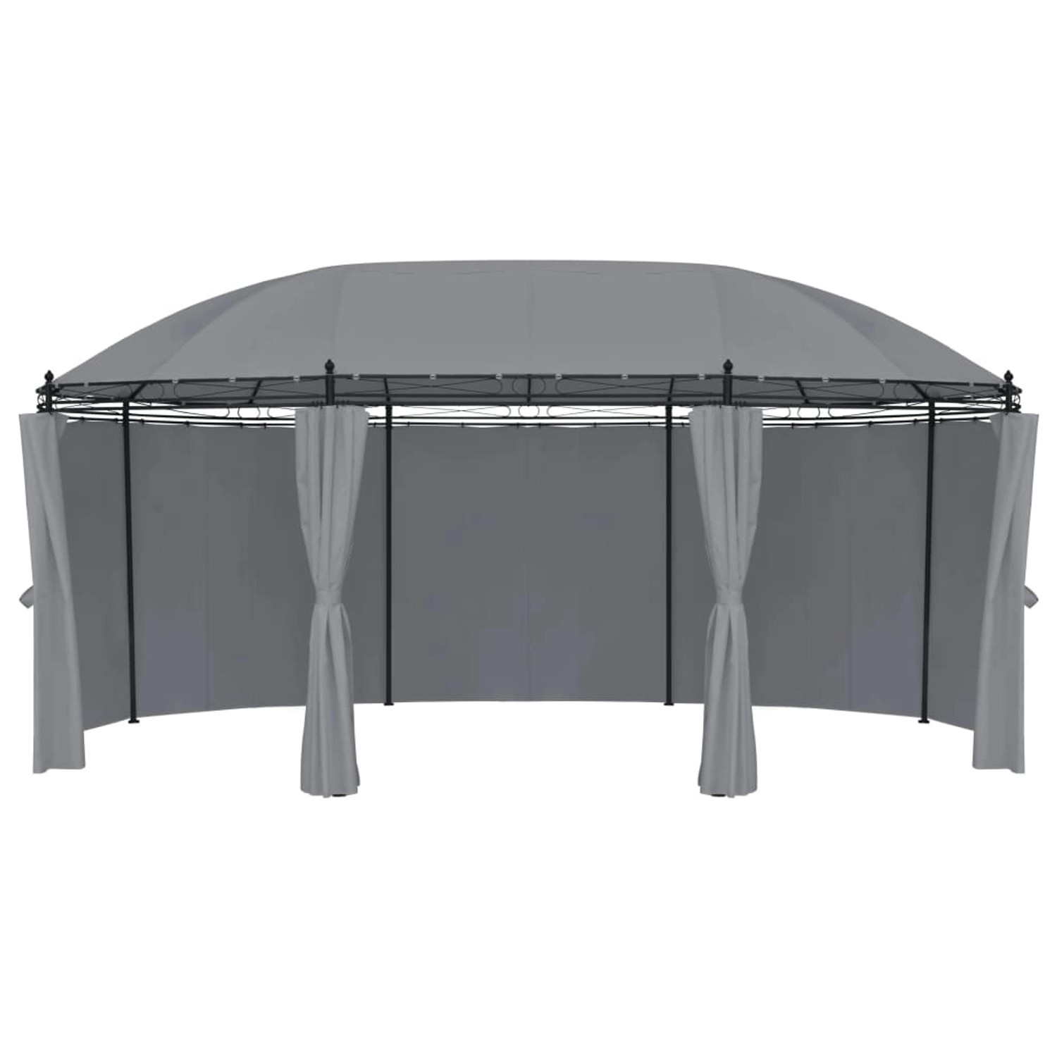 vidaXL Pavillon mit Vorhängen 520x349x255 cm Anthrazit