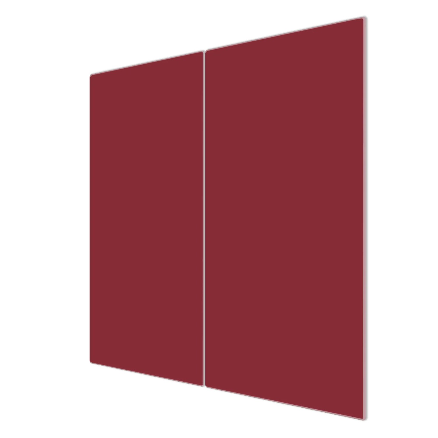 Banjado Herdabdeckplatte, 2-teilig, 30x52cm, Glas, Burgund.