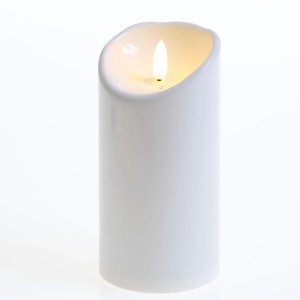 Marelida LED Kerze Für Außen Terrasse Balkon Garten 3D Flamme Flackernd Timer H  15cm