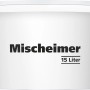 Weißer Mischeimer mit 15 Litern Fassungsvermögen für Farben und mehr.