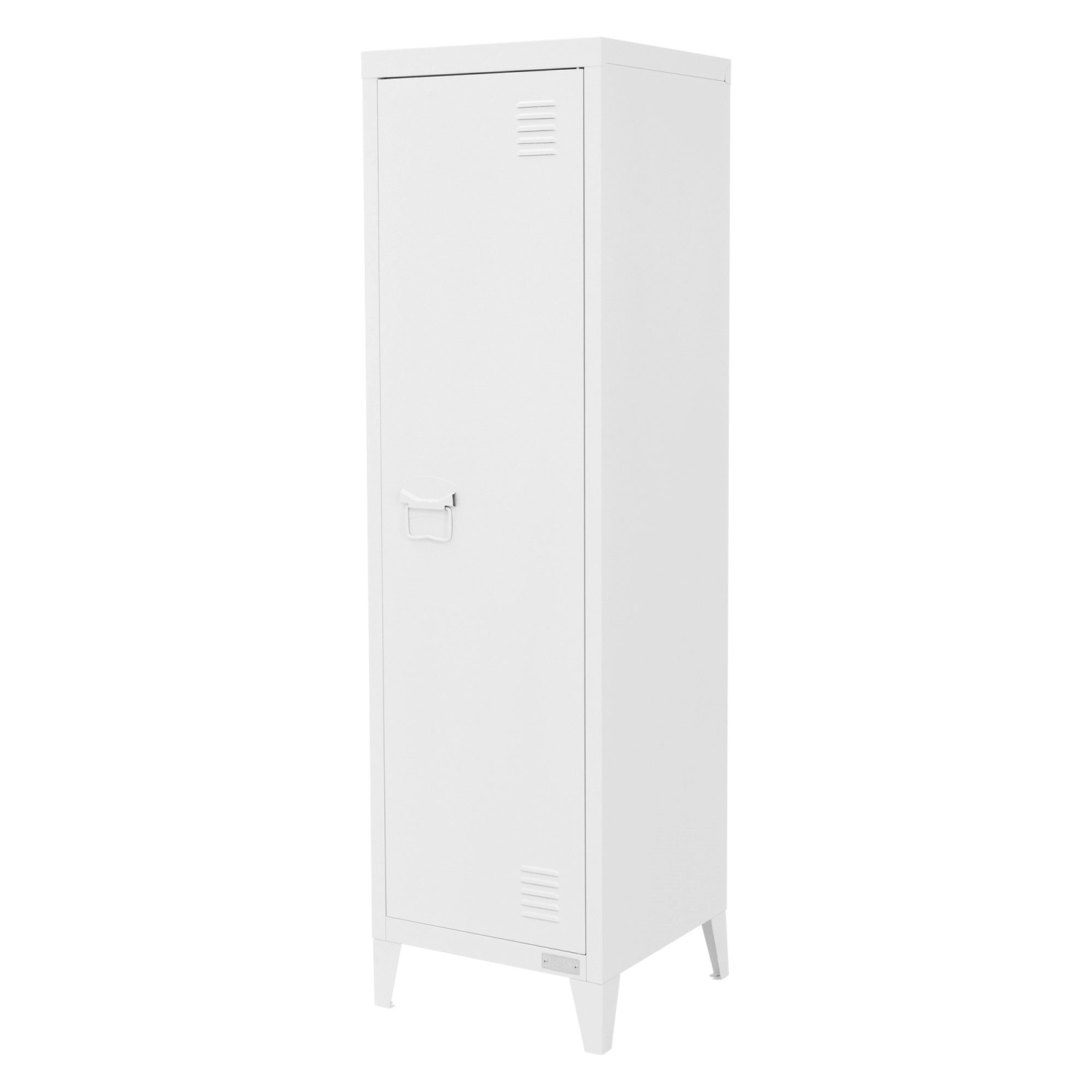 ML-Design Aktenschrank Hoch 38x38x137,5 cm Weiß Stahl Freistehender