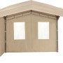 tepro Seitenteil-Set Marabo Taupe: 1 geschlossenes & 1 mit Fenster für Pavillon.
