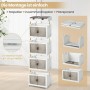 Costway 210 L Stapelboxen Faltbar 4 Kästen 54,5 x 34,5 x 132 cm_4