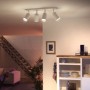 Philips Hue Fugato LED-Spot, 4-flammig, weiß. Deckenleuchte mit dimmbaren, farbigen Spots für Wohnräume.