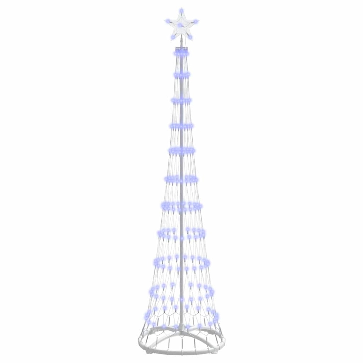 vidaXL LED Weihnachtsbaum mit 230 LEDs Blau 51 x 51 x 190 cm Metall 42018773