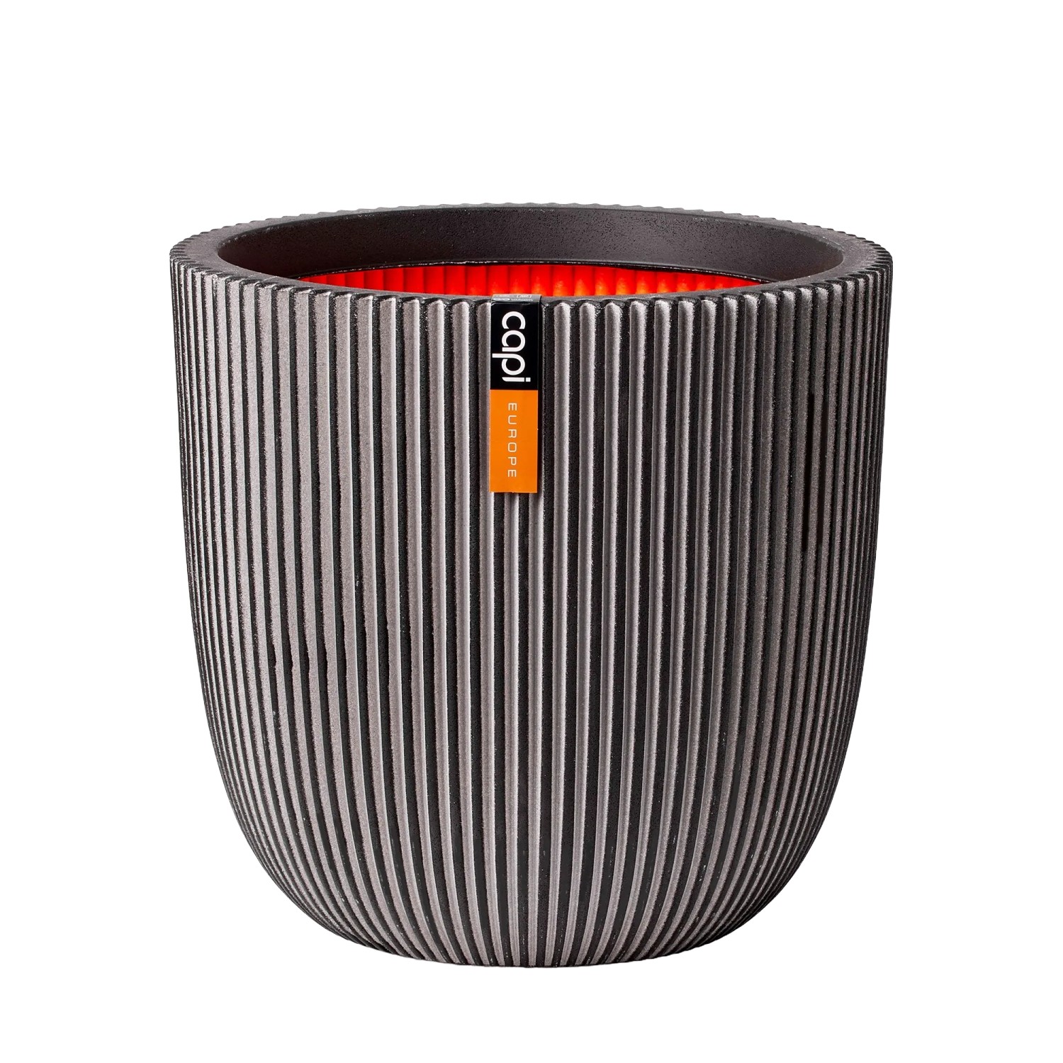 Capi Europe Blumentopf Kugel Groove NL Ø 54 cm x 52 cm Anthrazit