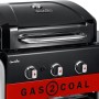 Char-Broil Gas2Coal 330 Kombigrill mit 3 Brennern und Seitenbrenner, Grill