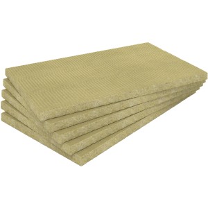 Rockwool Fixrock Fassadendämmplatten, 30mm stark, gestapelt. Mineralfaser Dämmstoff für Fassaden.