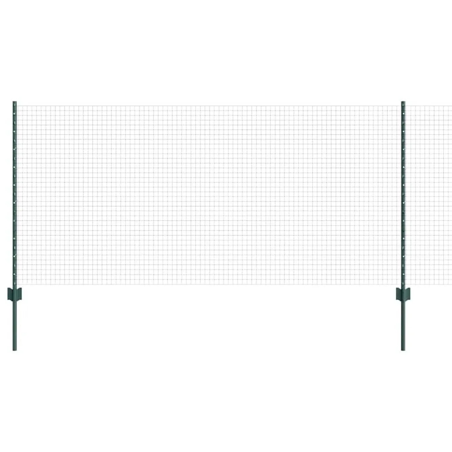 vidaXL Zaun mit Pfosten Grün 1 x 50 m Stahl und PVC 3336517 günstig online kaufen