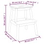 vidaXL Tritthocker aus Akazienholz mit 2 Stufen, 40x38x50 cm. Ideal als Hocker oder kleine Leiter.