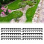 Green-Split Rasenkante, 10er Set, 10m, Schwarz, für Garten- und Beetbegrenzung.