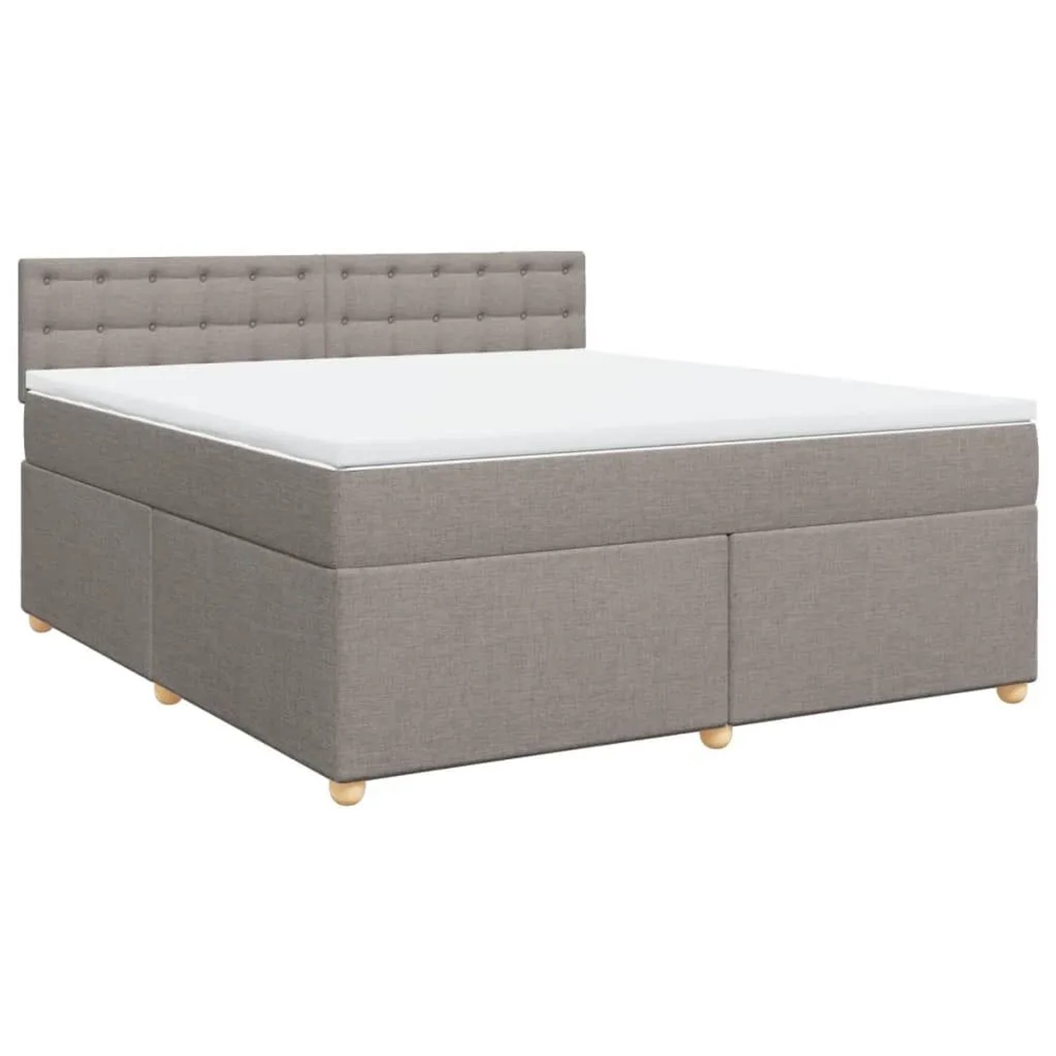 vidaXL Boxspringbett mit Matratze Taupe 180x200 cm Stoff 3286777 günstig online kaufen