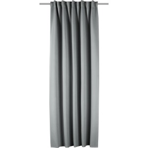 Anthrazitfarbener Schlaufenschal 245x135 cm, einfarbiger Fenstervorhang für Wohnräume.