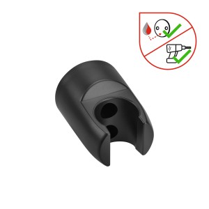 Schwarzer baliv Wand-Brausehalter (40 mm) zur einfachen Montage ohne Bohren.