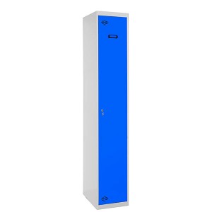 PROREGAL Spind AMEGO, 180x30x50 cm, grau-blau, mit einem Abteil. Garderobenschrank.