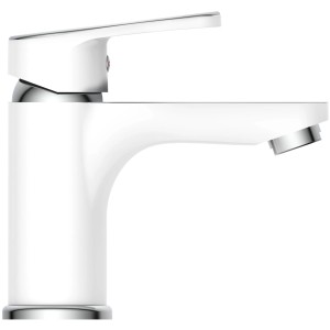 Schütte Waschbeckenarmatur Alaska in Chrom-Weiß für moderne Bäder.
