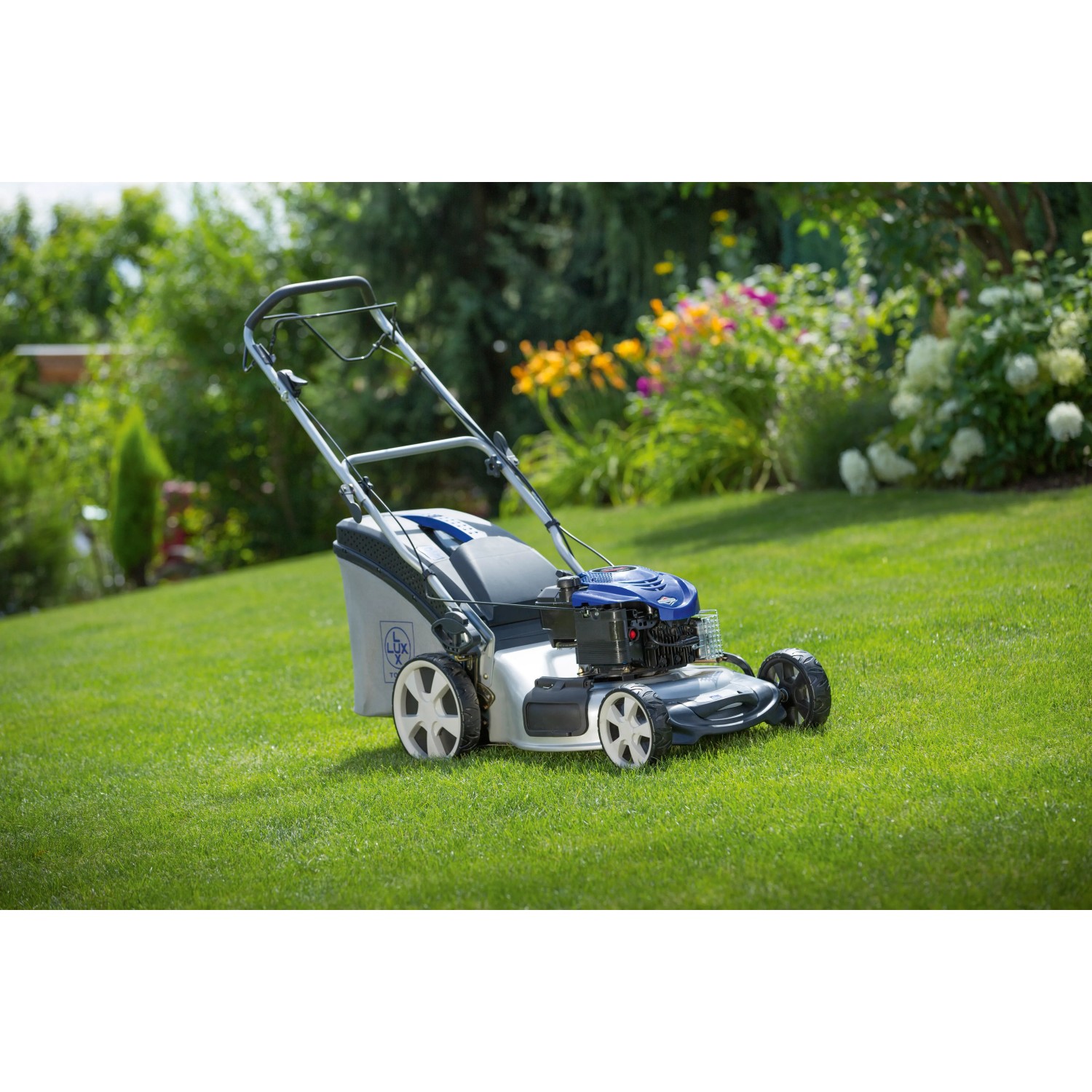 LUX Rasenmähermesser 46 cm für Benzin-Rasenmäher, Stahl, Zubehör für Rasenmäher.