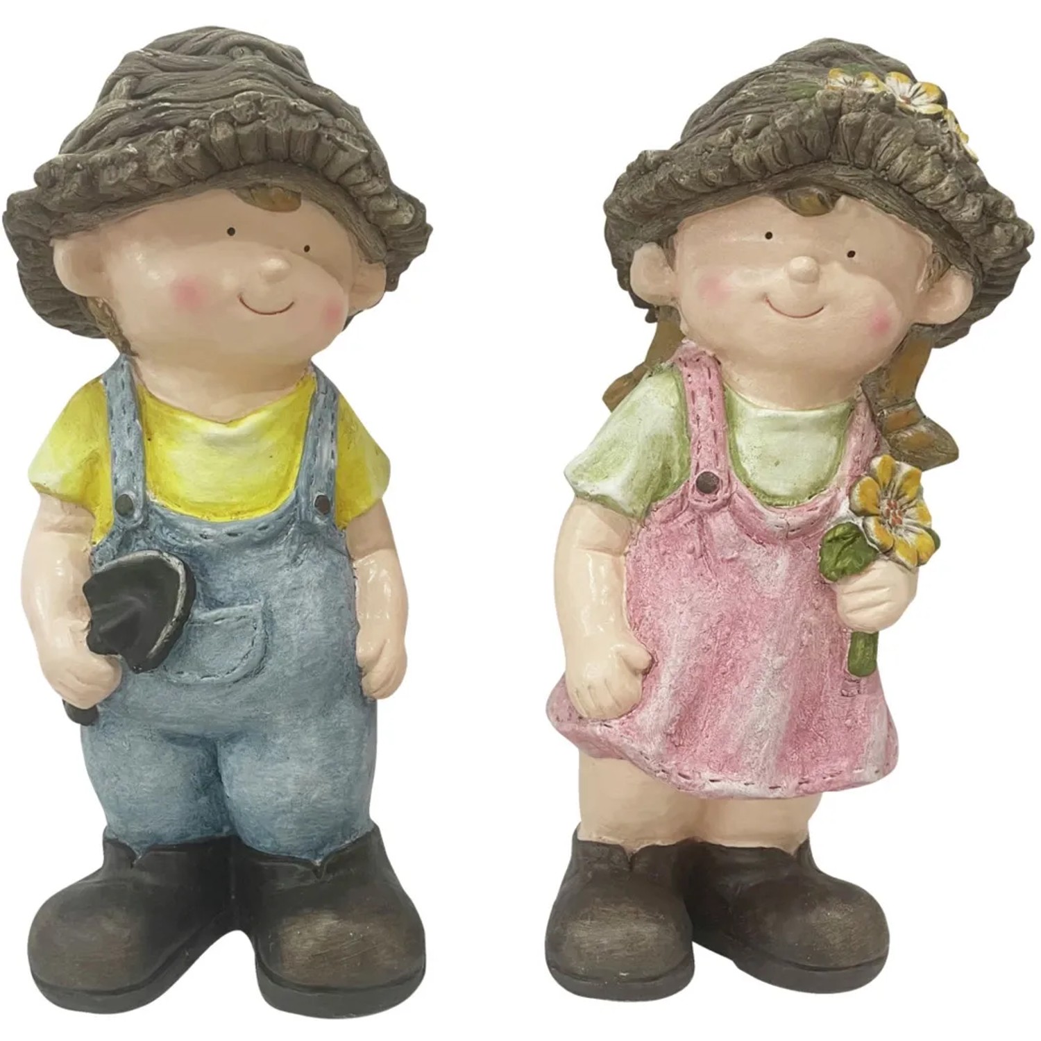 Boltze Deko-Figur Mädchen Junge 1 Stück 2-fach Sortiert Mehrfarbig
