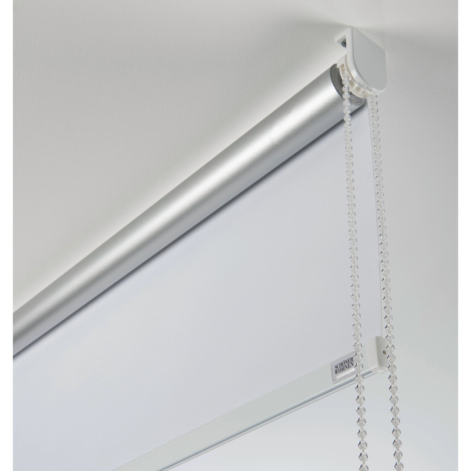 Schöner Wohnen Thermo-Rollo Martha, 45x150 cm, Weiß, mit Kettenzug und alubeschichteter Rückseite.