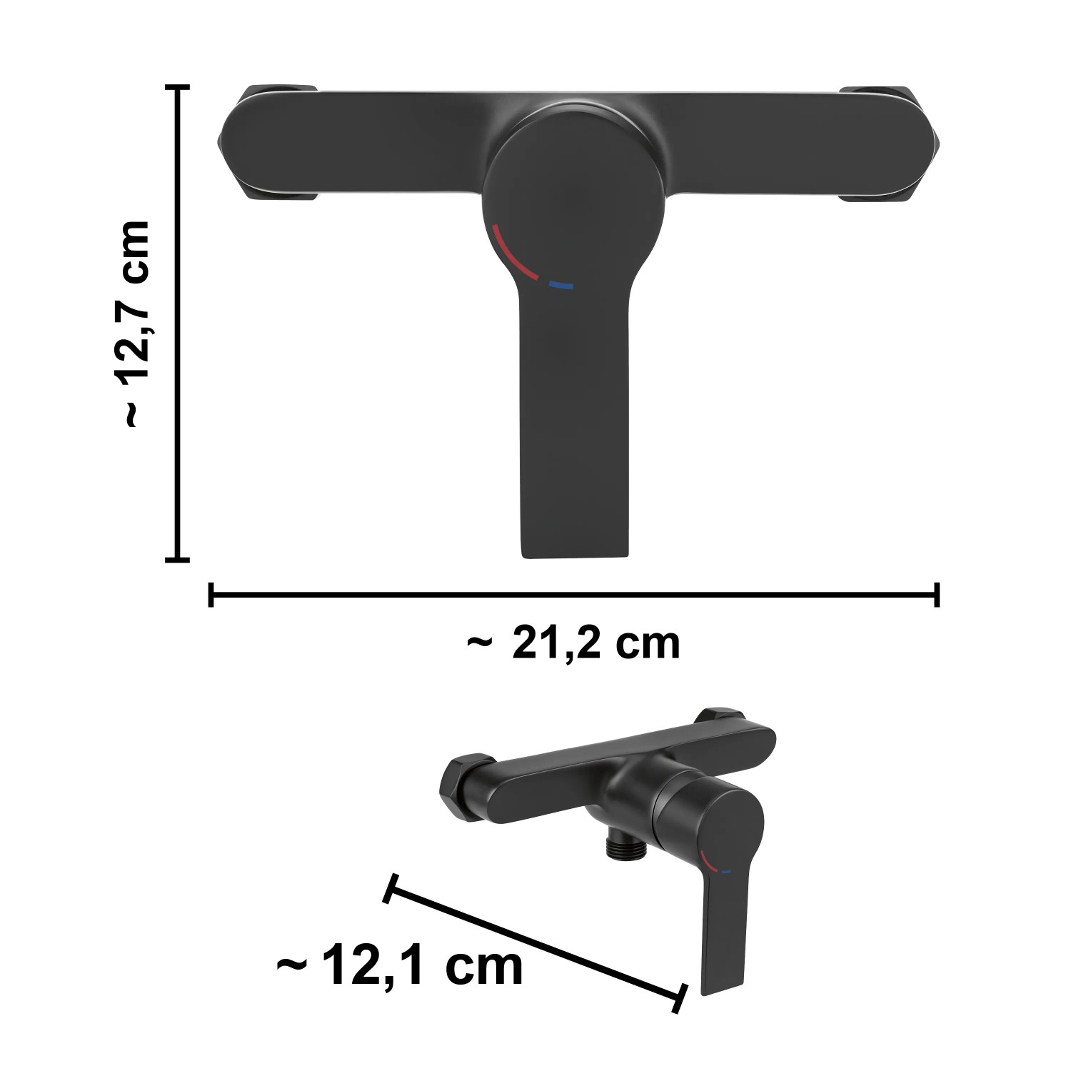Duravit Manhattan Einhebelmischer, für Wanne & Dusche schwarz matt - MH4210008046 Duravit Manhattan Einhebelmischer, für Wanne & Dusche schwarz matt - MH4210008046