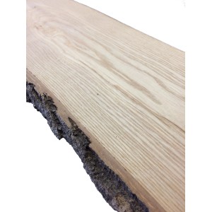 Eschen-Schnittholz mit Baumkante XL, 120 cm, für Möbelbau und Regalböden. Massivholz mit rustikalem Design.