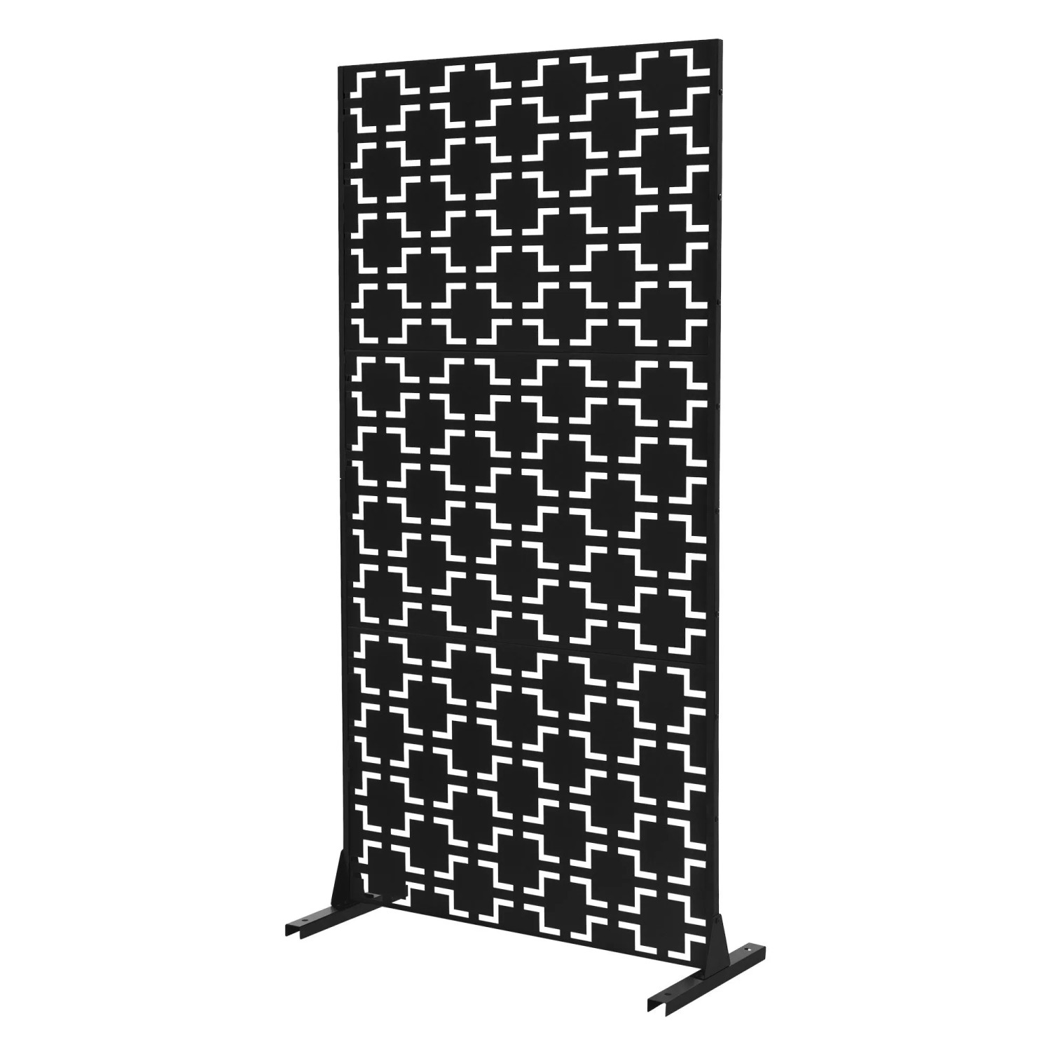 ML-Design Metall-Sichtschutz Milano 90x180 cm Schwarz aus Stahl