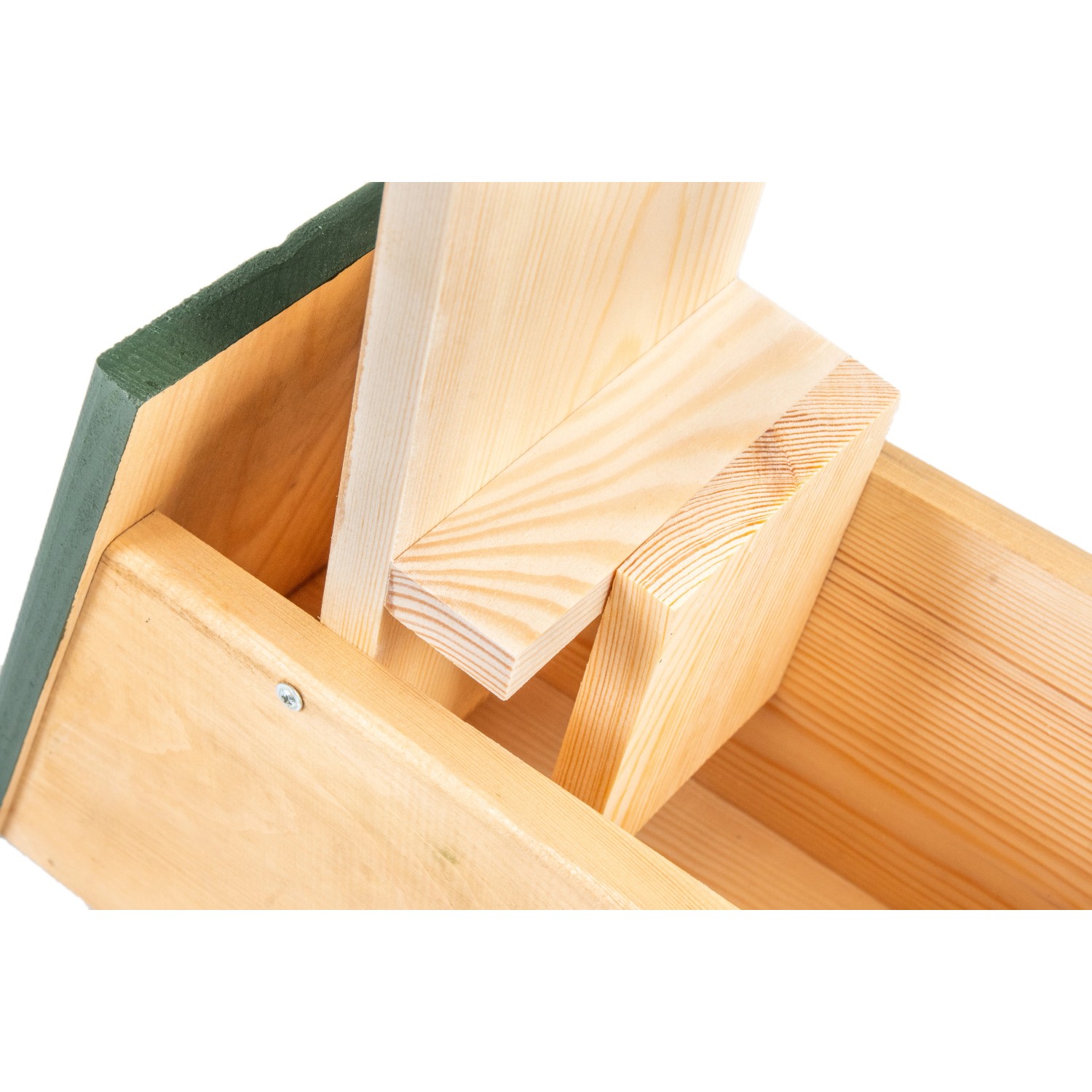 Detailansicht des CJ Wildlife Nistkasten Seattle mit Raubtierschutz, Holzelemente.