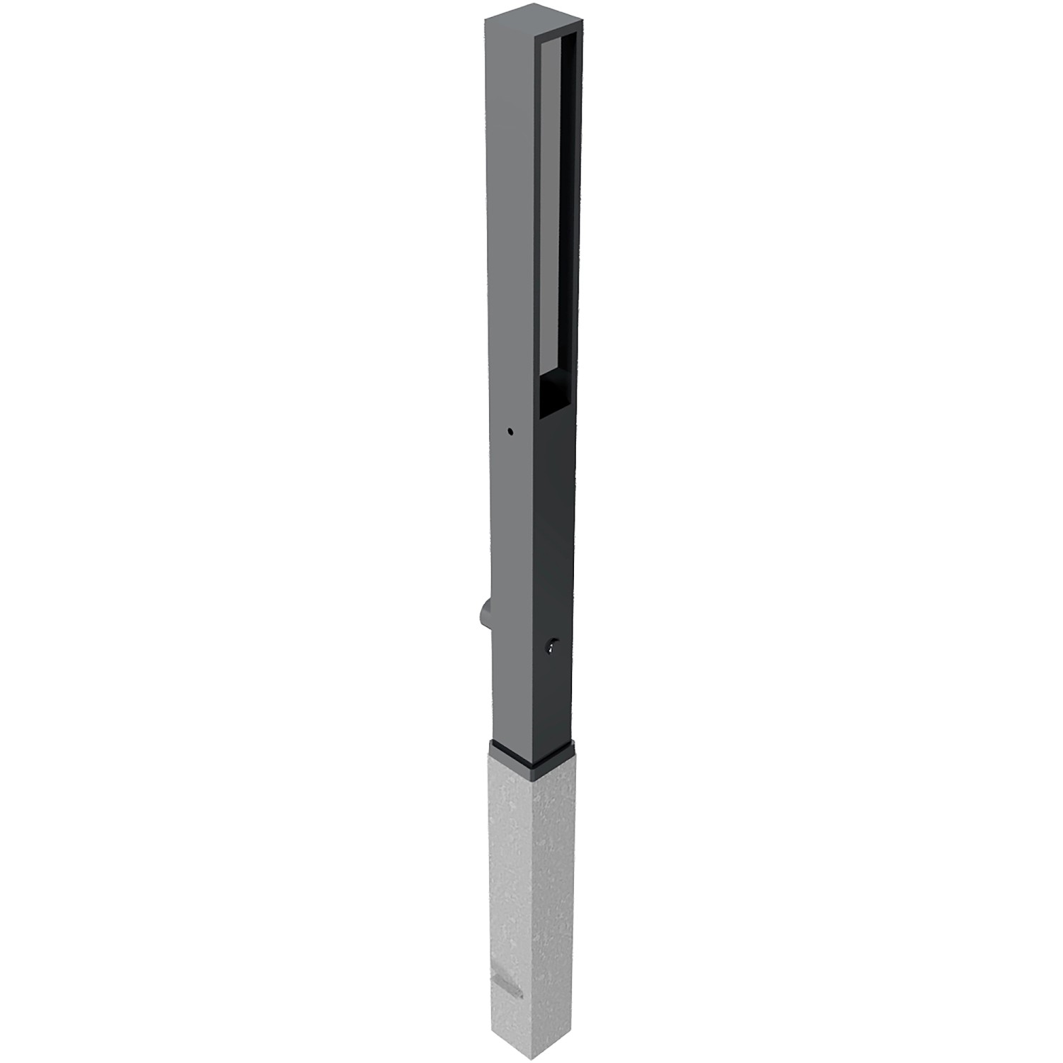 Schake Stilpoller Offen Herausnehmbar Dreikant 70 mm x 70 mm Eisengrau
