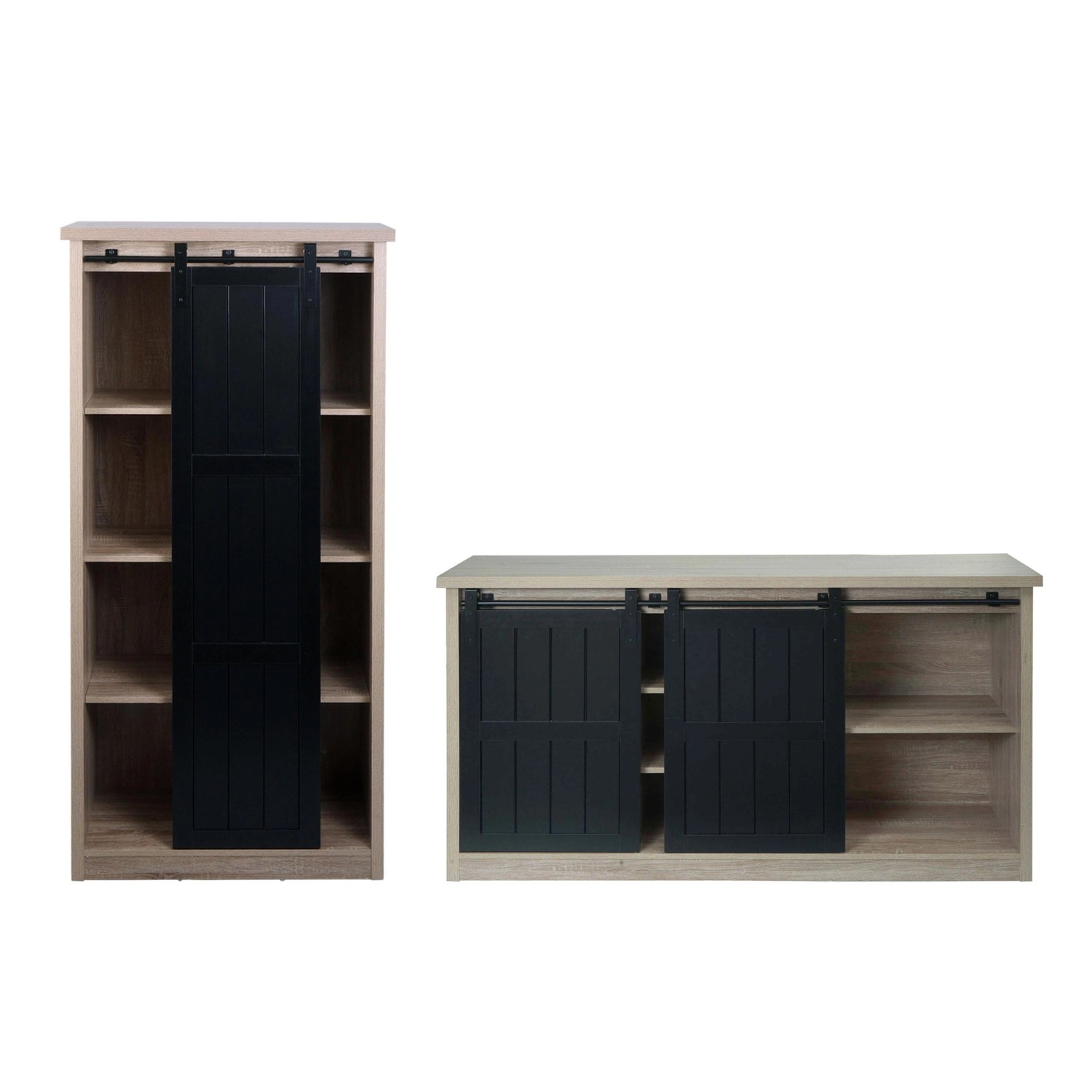 MCW Set aus Schrank Und Sideboard K75 Naturfarben