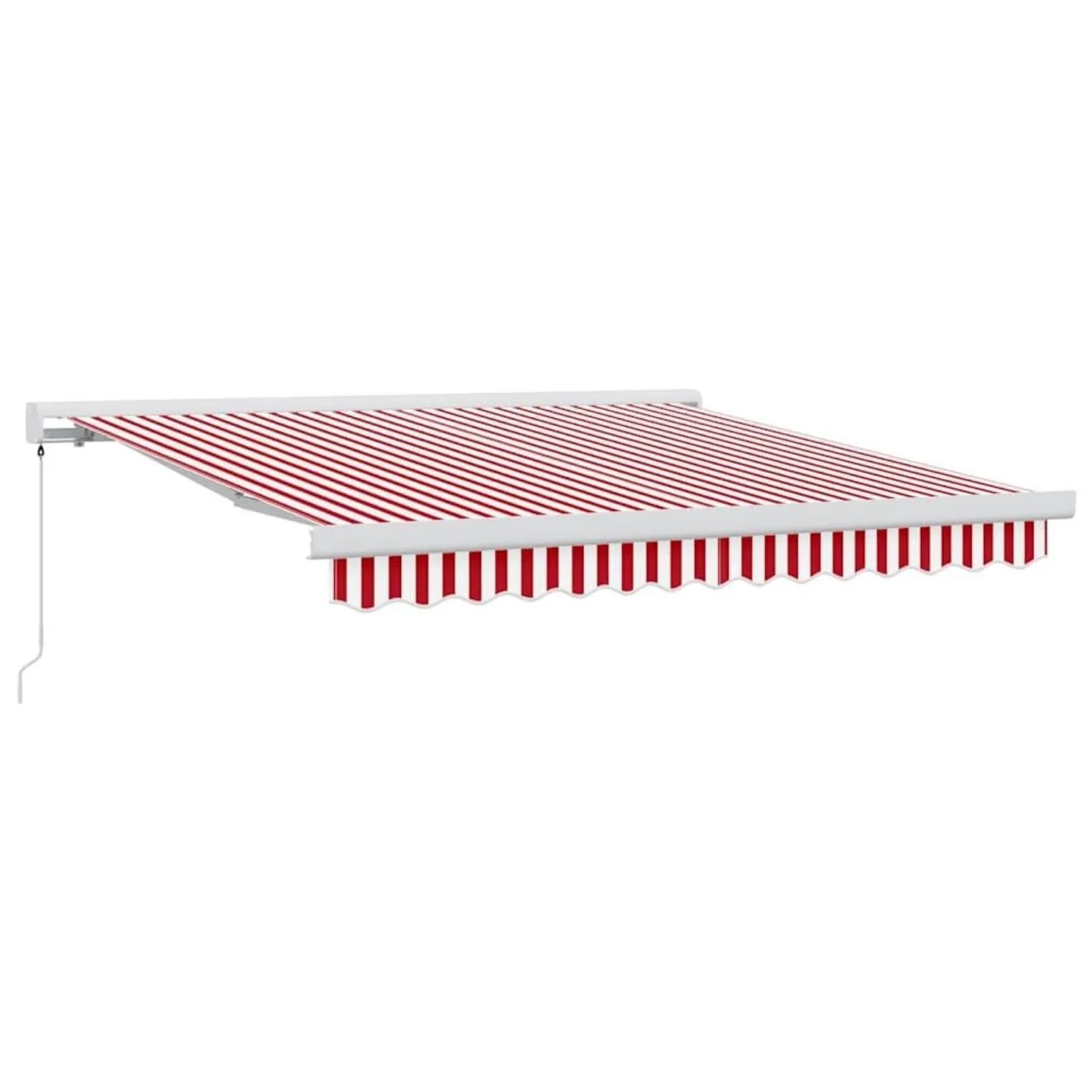 vidaXL Einziehbare Markise Rot und Weiß 350 x 250 cm Stoff und Metall 33302 günstig online kaufen