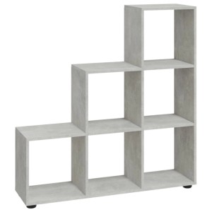 vidaXL Treppenregal Betongrau 107 cm Holzwerkstoff 342604