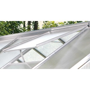 Alu-Dachfenster (blank) für Gewächshaus Venus/Merkur/Uranus zur Belüftung.