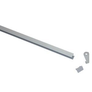 Gardinia Vorhangschienen-Set Lucy, 1-läufig, weiß, 160 cm, mit Zubehör.