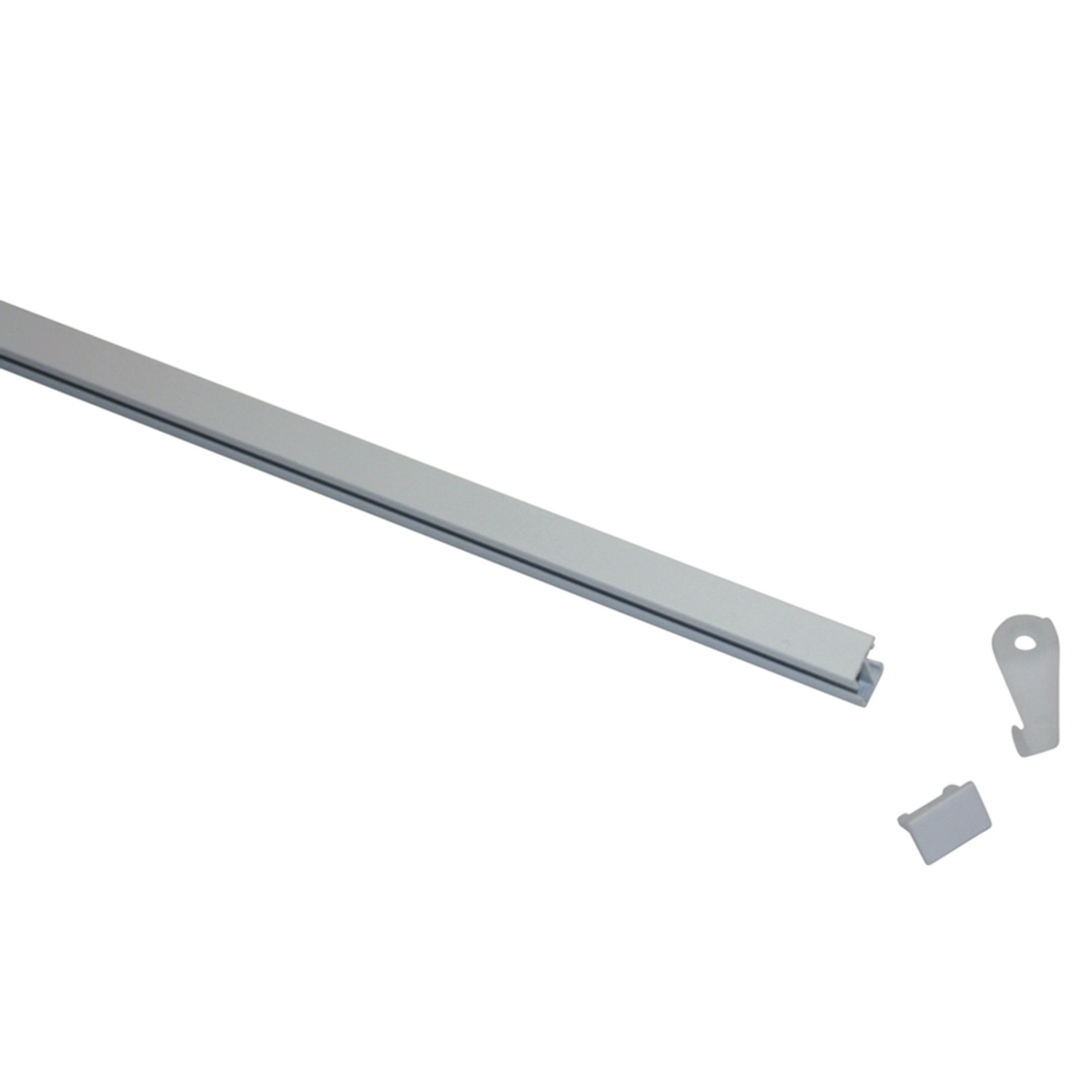 Gardinia Vorhangschienen-Set Lucy, 1-läufig, weiß, 160 cm, mit Zubehör.