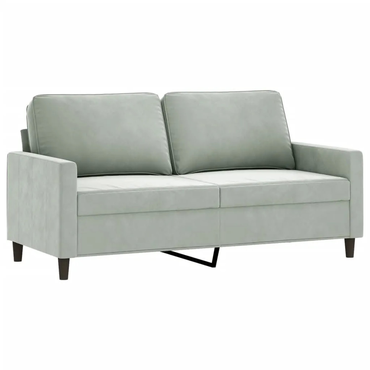vidaXL 2-Sitzer-Sofa Hellgrau 140 cm Samt 359199 günstig online kaufen