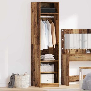 vidaXL Kleiderschrank mit Regal mit Speicher Altholz Holzwerkstoff 875009