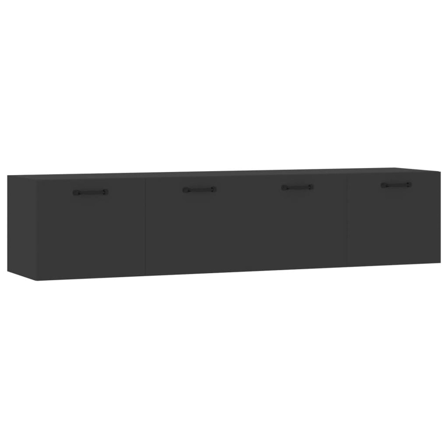vidaXL Wandschränke 2 Stk Schwarz 60x36,5x35 cm Holzwerkstoff